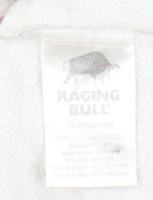 Raging Bull Women's Grey Full Zip Hoodie Size 10 Cotton Blend