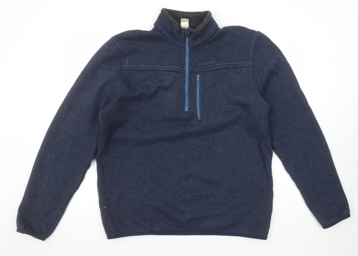 Decathlon Men’s Blue XL Fleece 1/4 Zip Pullover Sweatshirt
