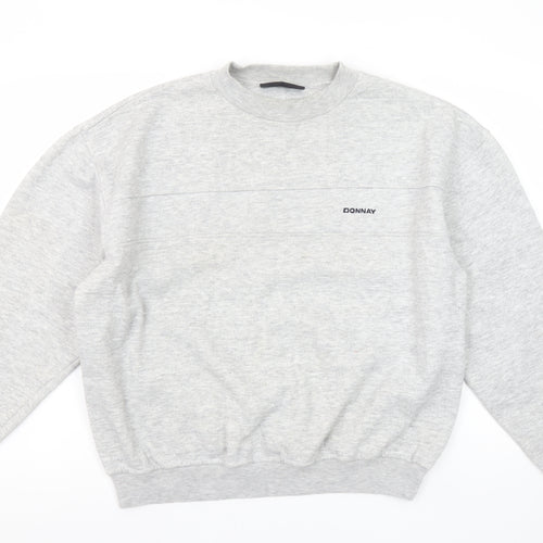 Donnay Women’s Grey Pullover Sweatshirt Medium Logo Casual Jumper