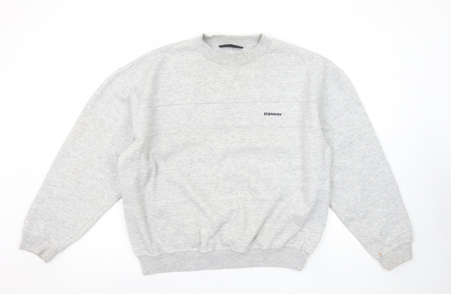 Donnay Women’s Grey Pullover Sweatshirt Medium Logo Casual Jumper