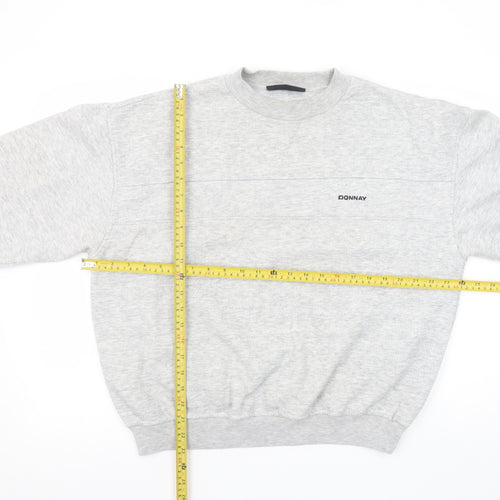 Donnay Women’s Grey Pullover Sweatshirt Medium Logo Casual Jumper