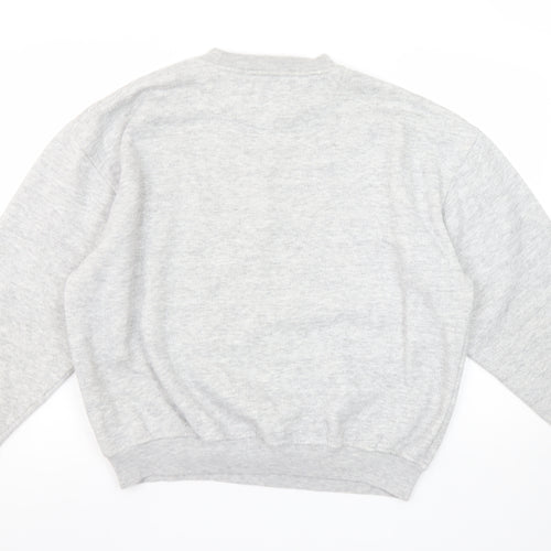 Donnay Women’s Grey Pullover Sweatshirt Medium Logo Casual Jumper