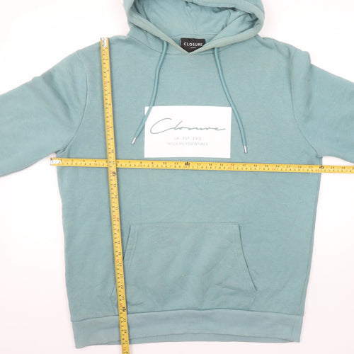 Closure London Men's Green Pullover Hoodie Size L Graphic Logo