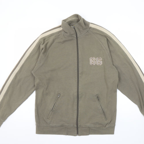 EASY Men’s Brown Full Zip Sweatshirt Size S Regular Fit