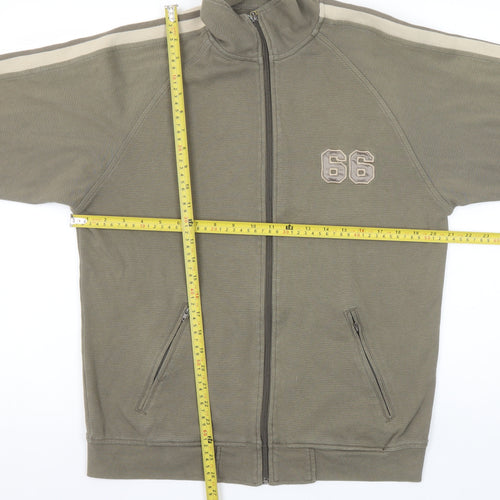 EASY Men’s Brown Full Zip Sweatshirt Size S Regular Fit