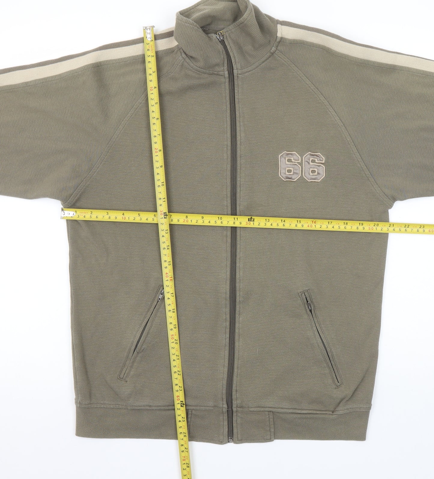 EASY Men’s Brown Full Zip Sweatshirt Size S Regular Fit