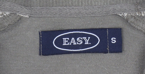 EASY Men’s Brown Full Zip Sweatshirt Size S Regular Fit