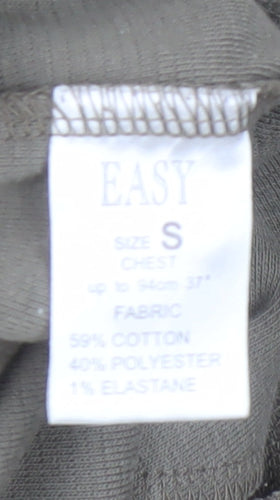EASY Men’s Brown Full Zip Sweatshirt Size S Regular Fit