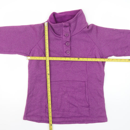 Columbia Women’s Purple Button Henley Fleece Sweatshirt Size S