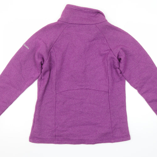 Columbia Women’s Purple Button Henley Fleece Sweatshirt Size S