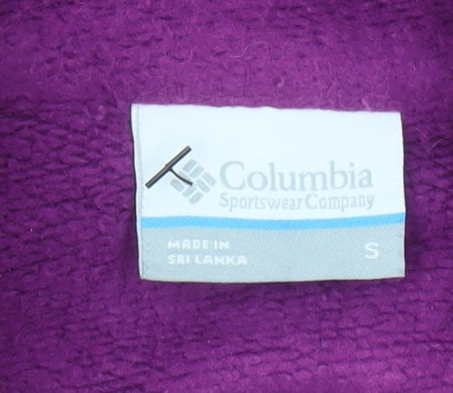 Columbia Women’s Purple Button Henley Fleece Sweatshirt Size S