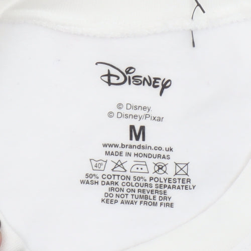 Disney Women White Mickey Mouse Christmas Lights Sweatshirt M