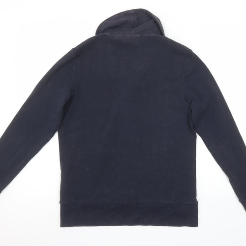 Banana Republic Women's Navy Henley Sweatshirt Size S Cotton Blend