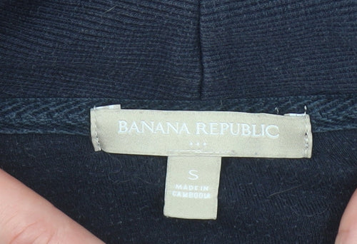 Banana Republic Women's Navy Henley Sweatshirt Size S Cotton Blend