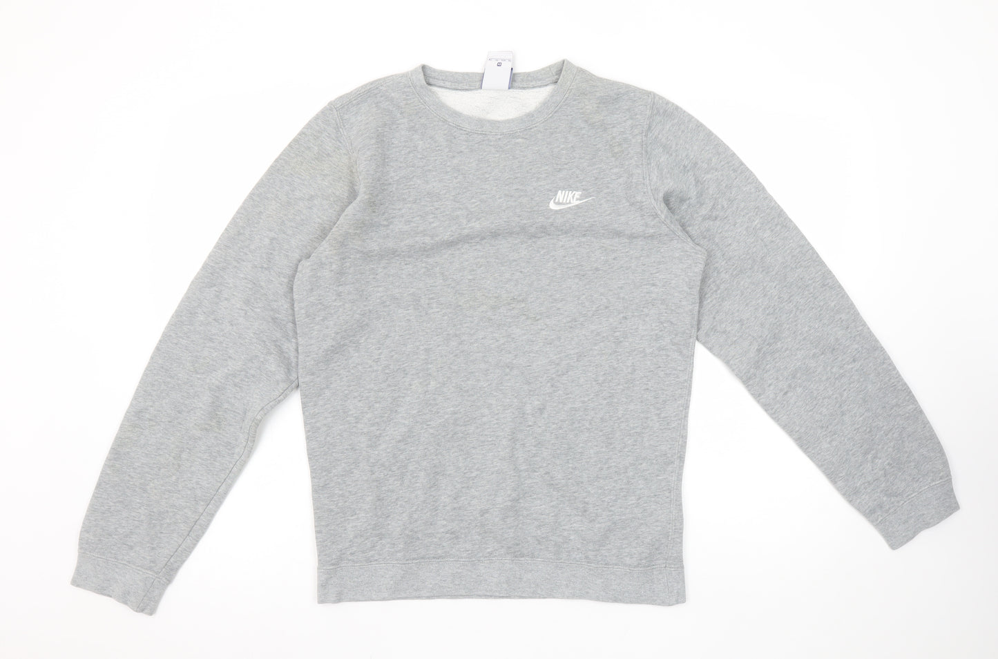 Nike Women Grey XS Pullover Sweatshirt Cotton Blend Crew Neck