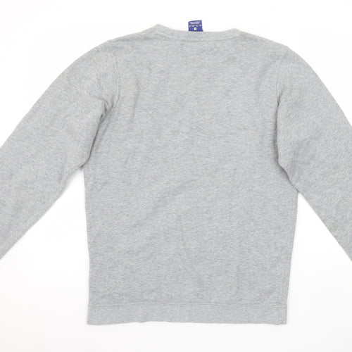 Nike Women Grey XS Pullover Sweatshirt Cotton Blend Crew Neck