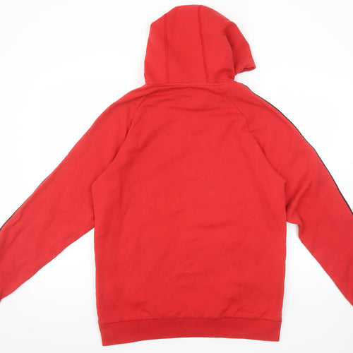 SL Benfica Men's Red Pullover Hoodie M Embroidered Logo Football Sweatshirt