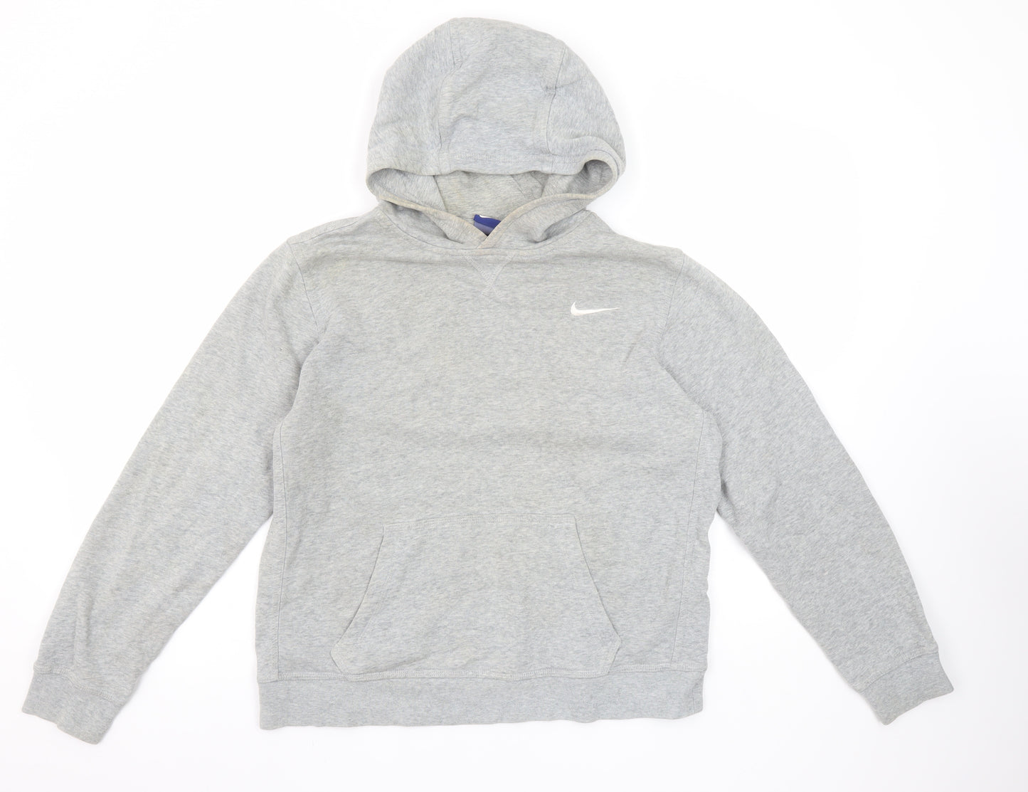 Nike Boys Grey Pullover Hoodie XL 13-15 Years Cotton Blend