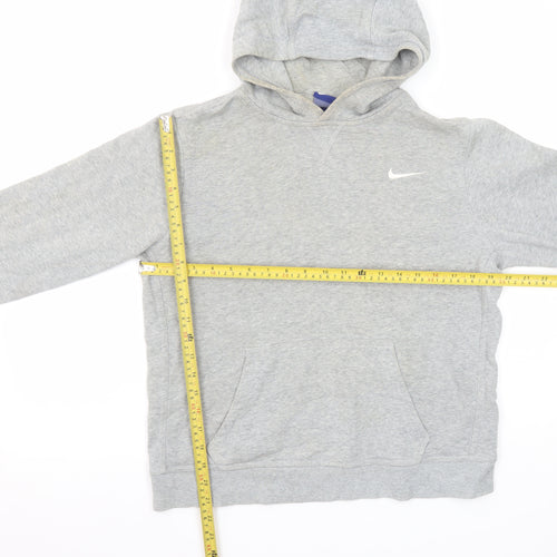 Nike Boys Grey Pullover Hoodie XL 13-15 Years Cotton Blend