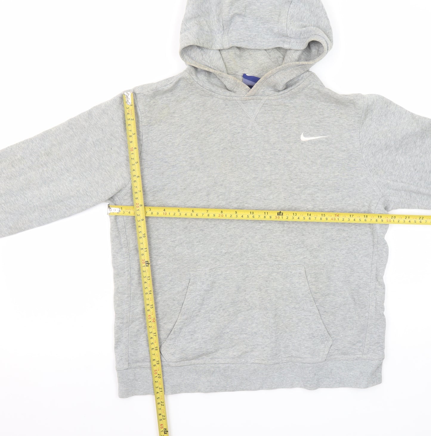 Nike Boys Grey Pullover Hoodie XL 13-15 Years Cotton Blend