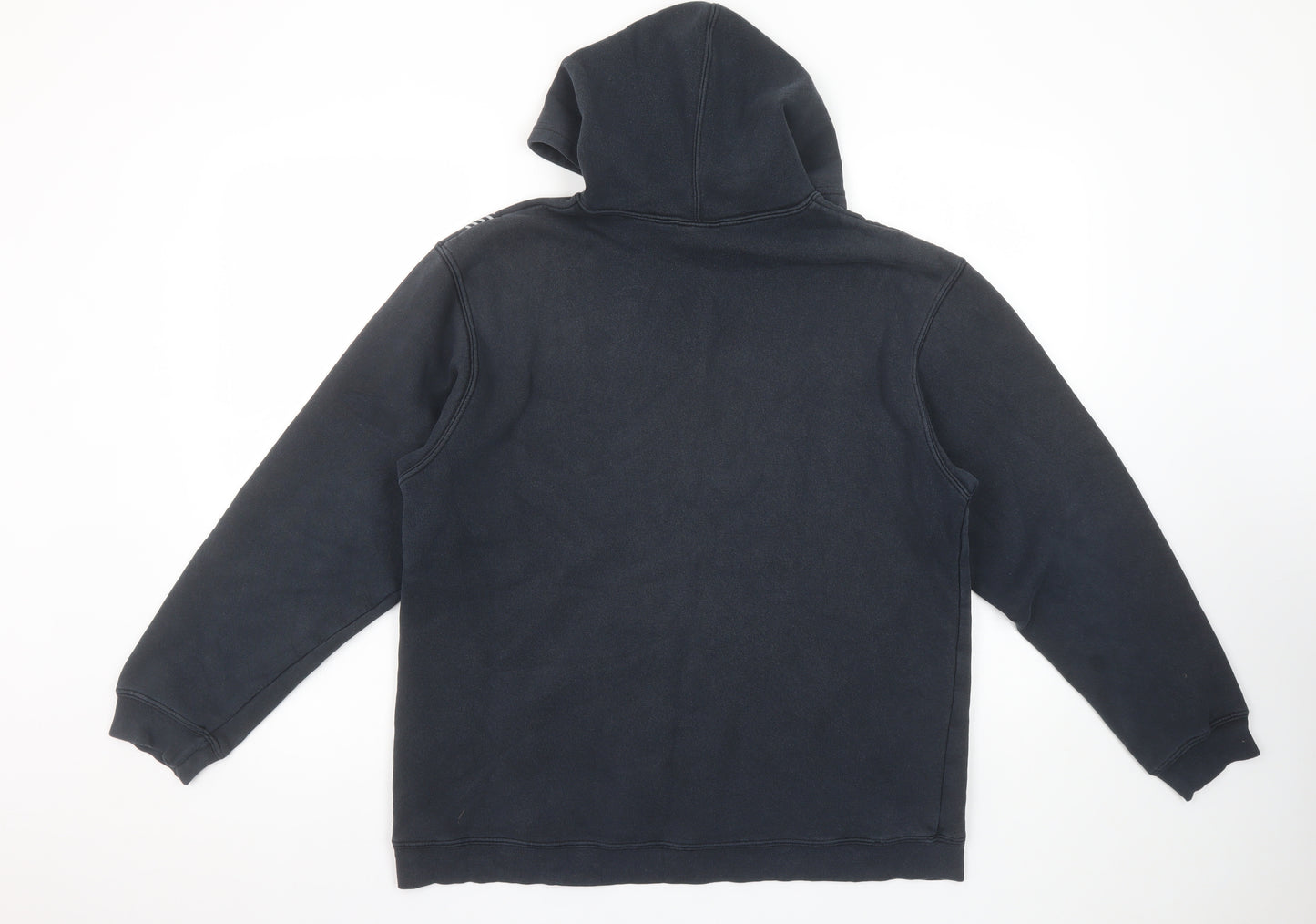 Adidas Boys Black XL Pullover Hoodie with Graphic Print Design
