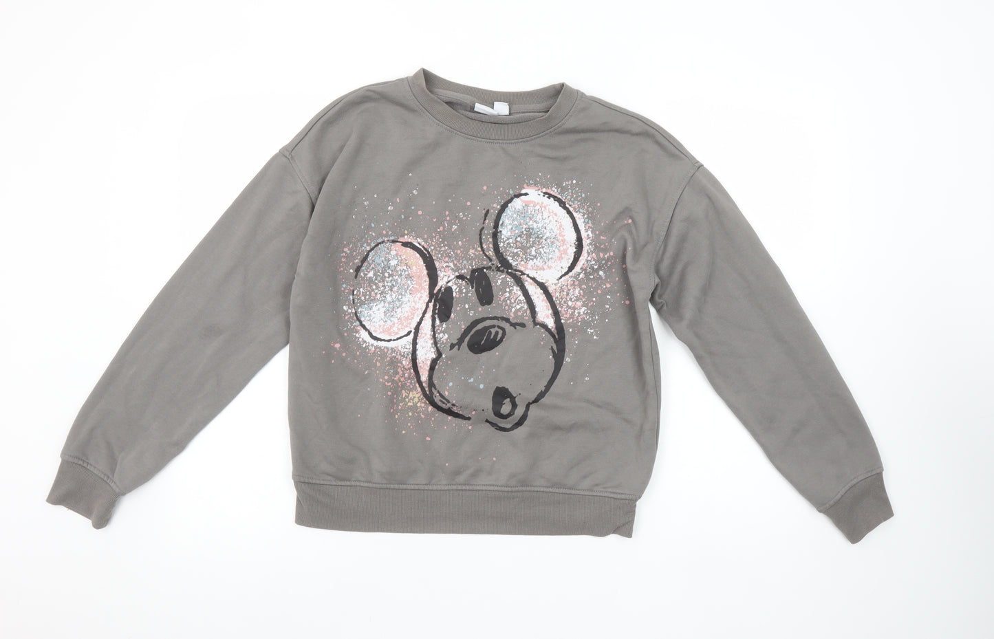 Disney Women's Grey Mickey Mouse Pullover Sweatshirt Size 2XS