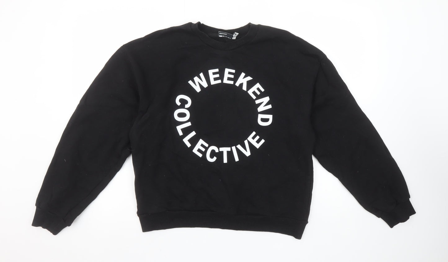 ASOS DESIGN Womens Black Weekend Collective Sweatshirt UK 8