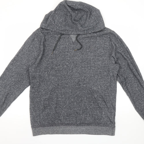 DC Men’s Grey Pullover Hoodie Medium Knit Cotton Blend