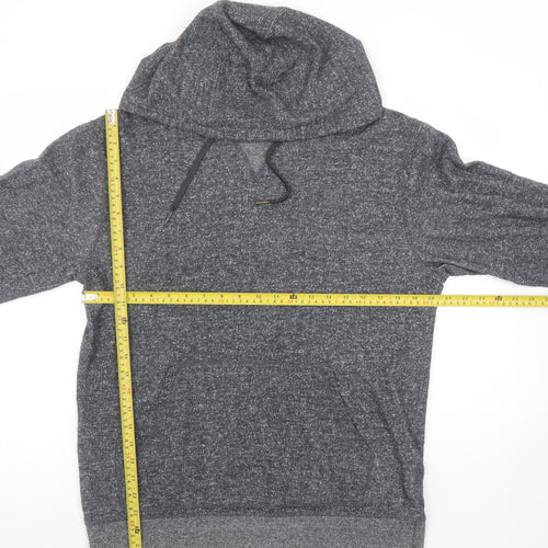 DC Men’s Grey Pullover Hoodie Medium Knit Cotton Blend