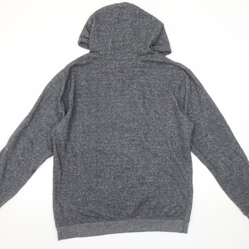 DC Men’s Grey Pullover Hoodie Medium Knit Cotton Blend