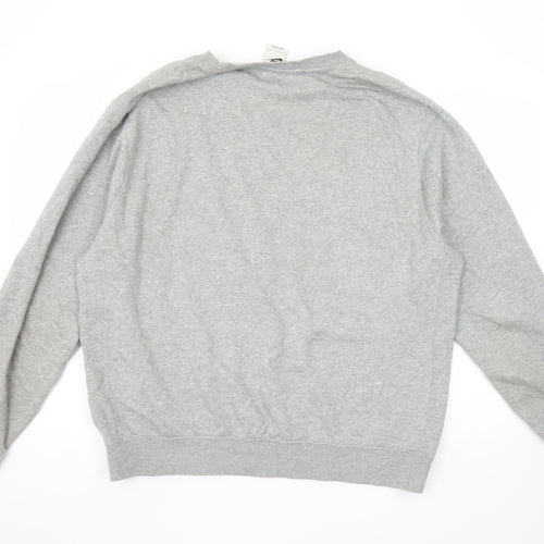 Nike Men's Grey Pullover Sweatshirt L Crew Neck Classic Fit