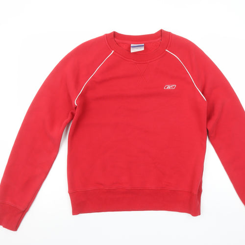 Reebok Women's Red Crew Neck Sweatshirt Size S Classic Fit