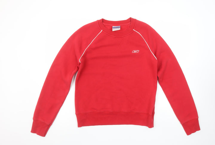 Reebok Women's Red Crew Neck Sweatshirt Size S Classic Fit