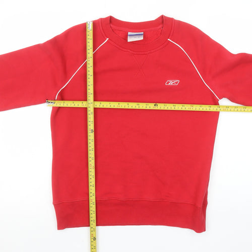 Reebok Women's Red Crew Neck Sweatshirt Size S Classic Fit
