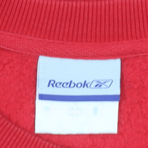 Reebok Women's Red Crew Neck Sweatshirt Size S Classic Fit