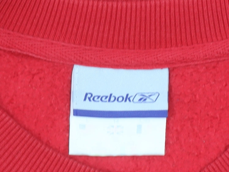 Reebok Women's Red Crew Neck Sweatshirt Size S Classic Fit