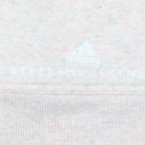 Adidas Stella McCartney Women Pink Full Zip Hoodie Size L Organic Cotton Blend