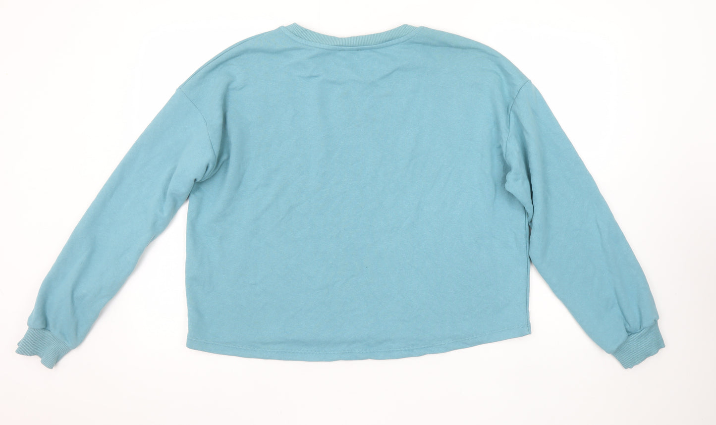 River Island Women Blue Crew Neck Pullover Sweatshirt M