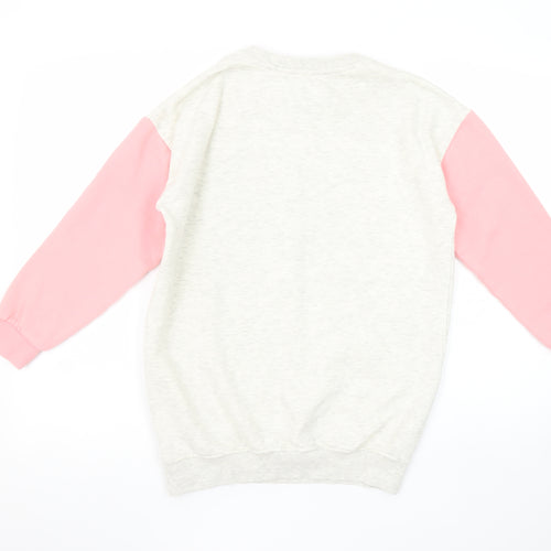 F&F Girls Beige & Pink Unicorn Magical Vibes Pullover Sweatshirt 9-10 Years