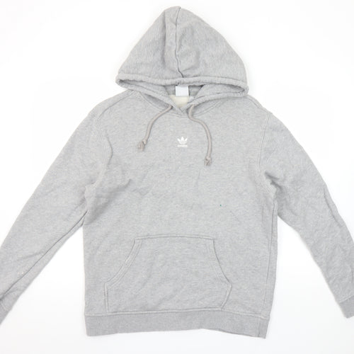 Adidas Womens Grey Size 14 Pullover Hoodie Cotton Blend Casual