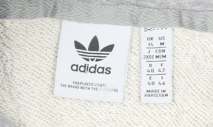 Adidas Womens Grey Size 14 Pullover Hoodie Cotton Blend Casual