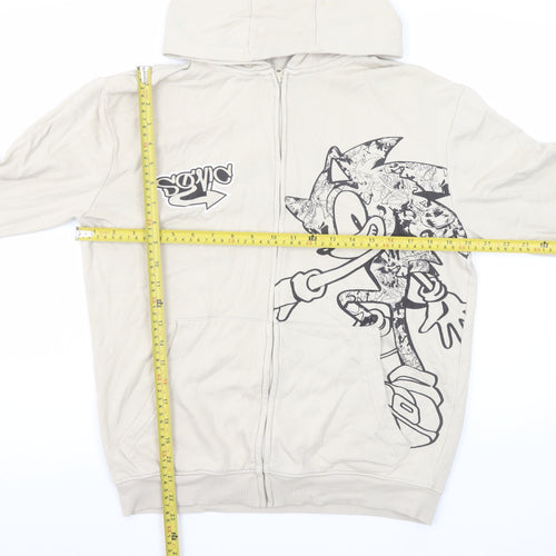George Girls Beige Sonic the Hedgehog Full Zip Hoodie 12-13 Years
