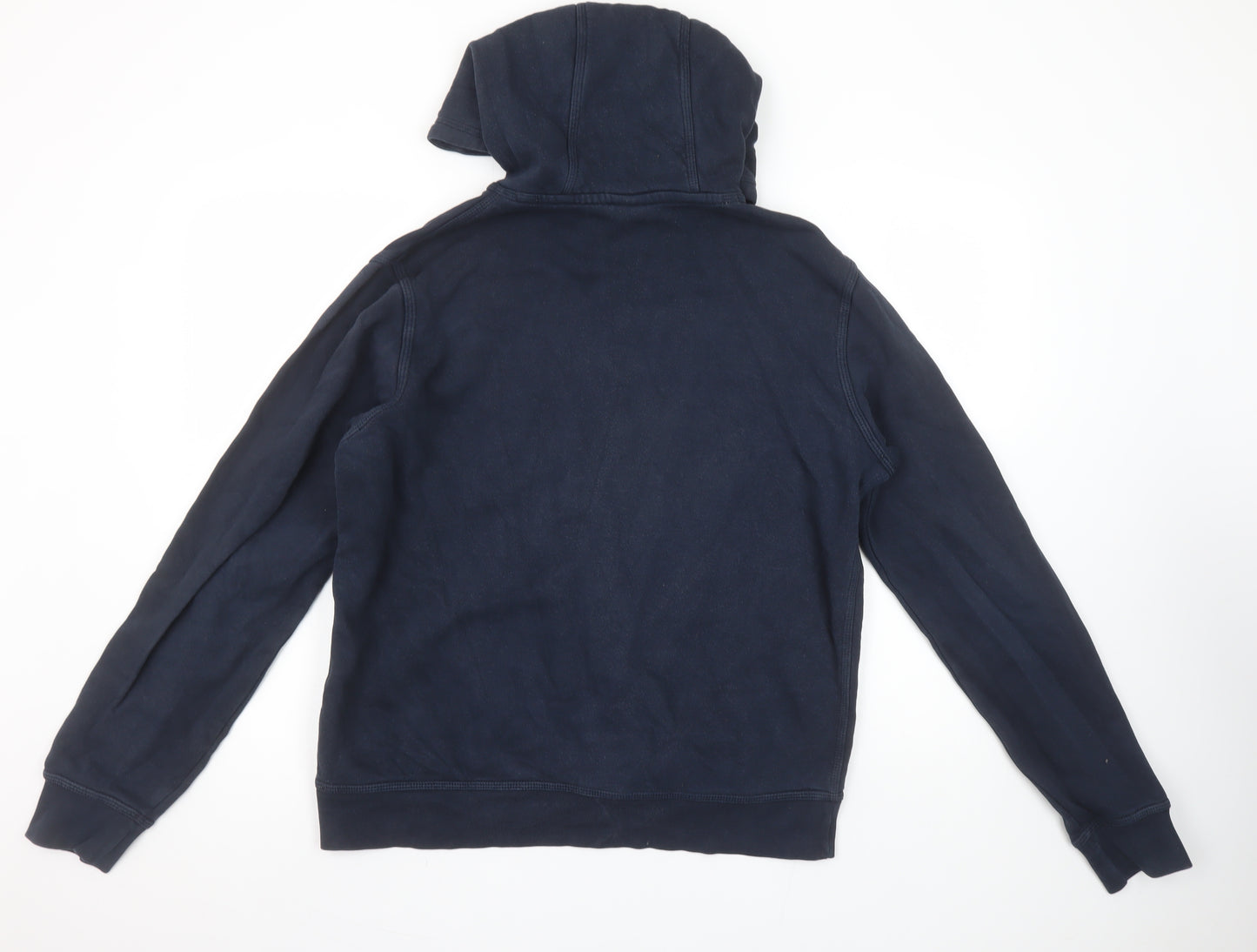 Nike Men’s Blue Pullover Hoodie L Logo Cotton Blend Sweatshirt