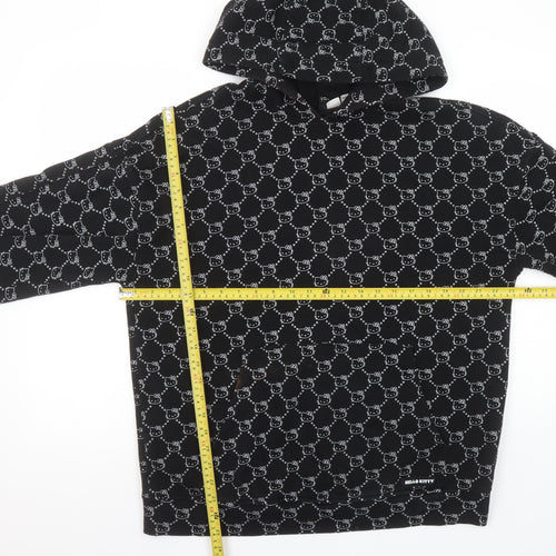H&M Divided Hello Kitty Black Hoodie Womens S Pullover Cotton Blend