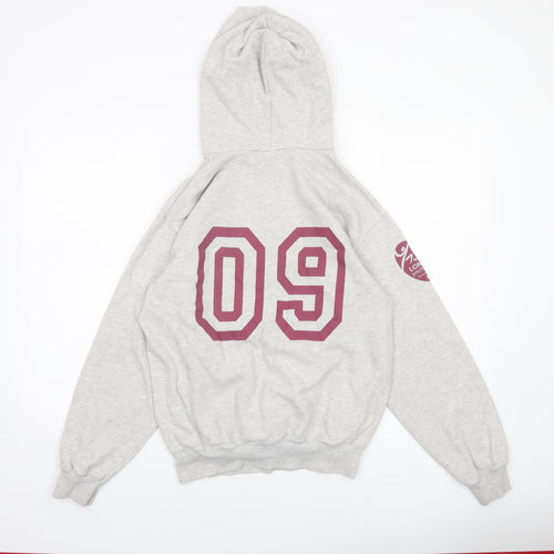 Fruit of the Loom Mens Grey S Pullover Hoodie Camden Team Graphic
