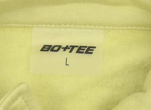 Bo+Tee Women’s Green Cropped 1/4 Zip Pullover Sweatshirt Size L