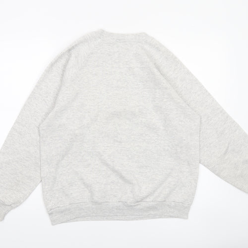 Disney Women Grey Mickey Mouse Pullover Sweatshirt XL Vintage Style