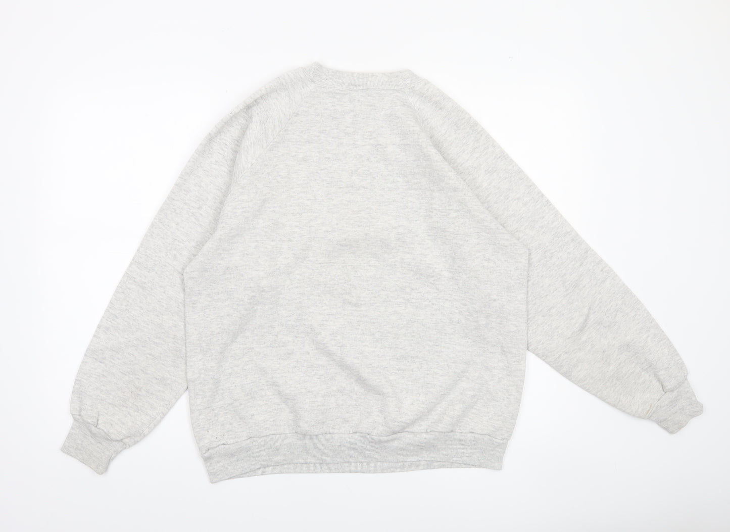 Disney Women Grey Mickey Mouse Pullover Sweatshirt XL Vintage Style