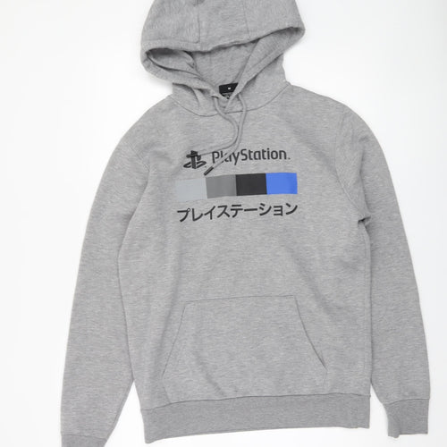 Difuzed Men’s Grey PlayStation Pullover Hoodie Medium Regular Fit