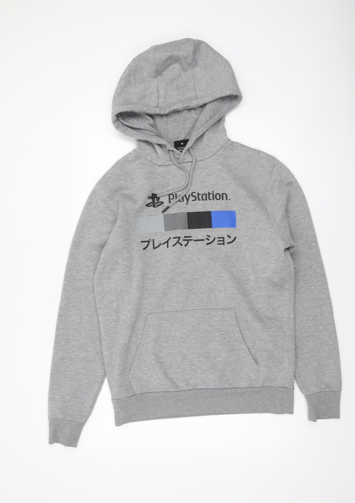 Difuzed Men’s Grey PlayStation Pullover Hoodie Medium Regular Fit